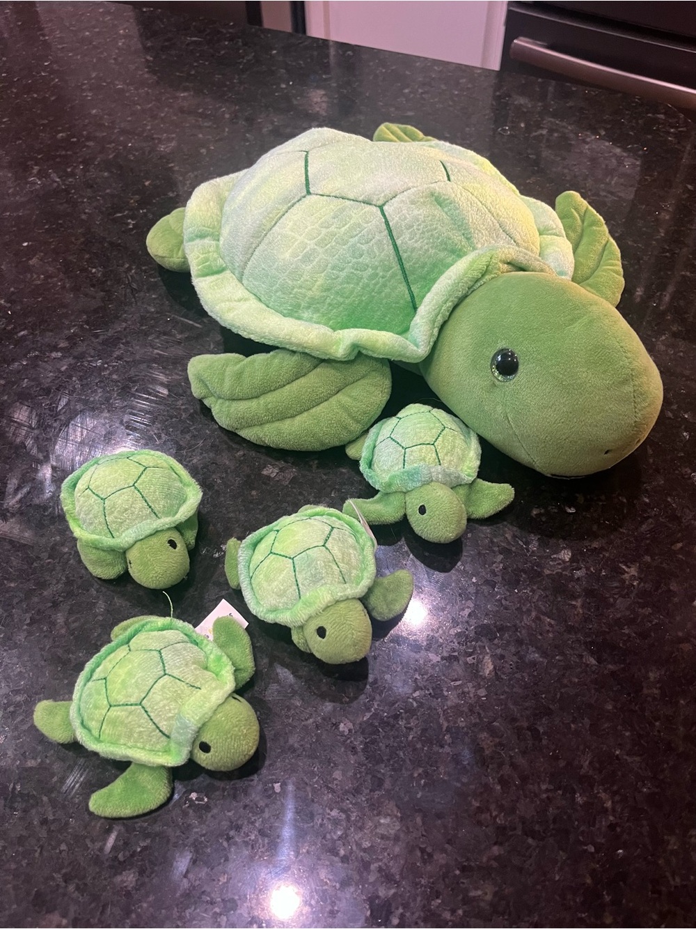 Snug A Babies Plush Green Sea Turtle Family Stuffed Toy - Soft Small Pets Plush - Picture 3 of 3